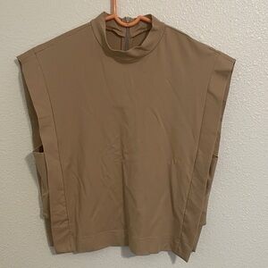 Elegant Tan Sleeveless Top